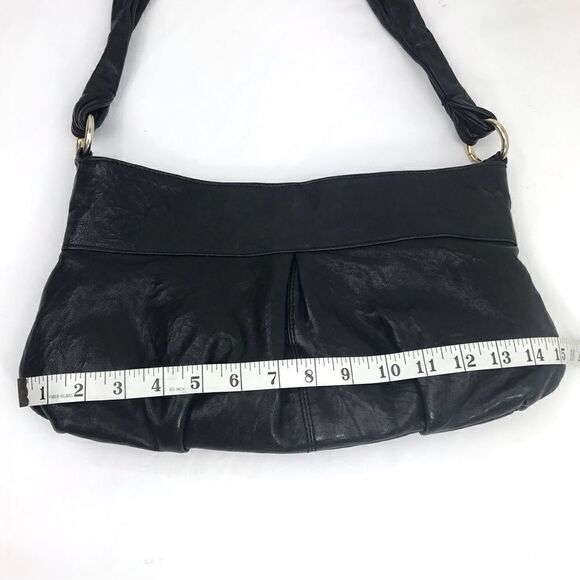 Paolo Masi 100% Black Leather Convertible Shoulder Bag / Clutch - Picture 15 of 16